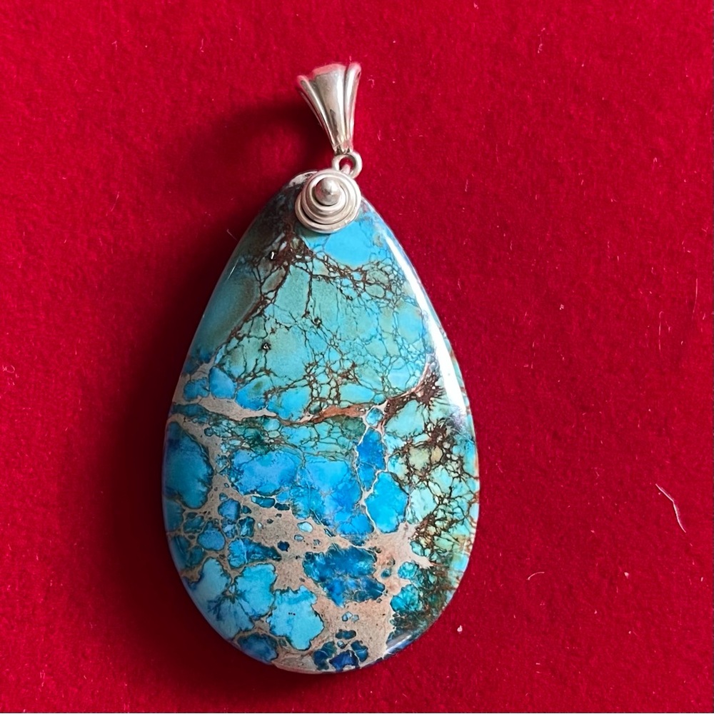 Aqua Terra Jasper Natural Stone Pendant